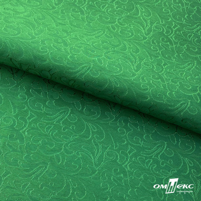 Ткань жаккард королевский, 100% полиэстр 180 г/м 2, шир.150 см, цв-зеленый - купить в Магадане. Цена 293.39 руб.
