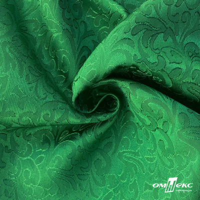 Ткань жаккард королевский, 100% полиэстр 180 г/м 2, шир.150 см, цв-зеленый - купить в Магадане. Цена 293.39 руб.