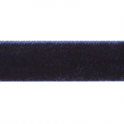 Лента бархатная нейлон, шир.12 мм, (упак. 45,7м), цв.180-т.синий - купить в Магадане. Цена: 411.60 руб.