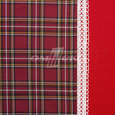 Ткань костюмная клетка 24379 2012, 230 гр/м2, шир.150см, цвет бордовый/бел/жел - купить в Магадане. Цена 539.74 руб.
