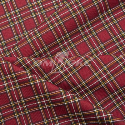Ткань костюмная клетка 24379 2012, 230 гр/м2, шир.150см, цвет бордовый/бел/жел - купить в Магадане. Цена 539.74 руб.
