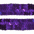 Тесьма с пайетками 12, шир. 20 мм/уп. 25+/-1 м, цвет фиолет - купить в Магадане. Цена: 778.19 руб.