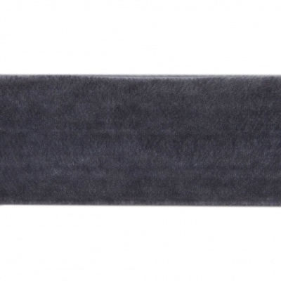 Лента бархатная нейлон, шир.25 мм, (упак. 45,7м), цв.189-т.серый - купить в Магадане. Цена: 981.09 руб.