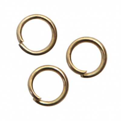 Кольцо  соединительное для бижутерии 5 мм, цв.-золото - купить в Магадане. Цена: 0.44 руб.