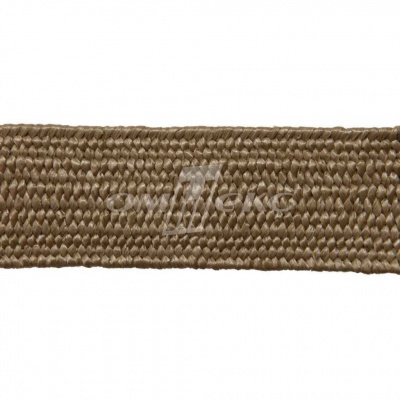 Тесьма отделочная полипропиленовая плетеная эластичная #2, шир. 40мм, цв.- соломенный - купить в Магадане. Цена: 50.99 руб.