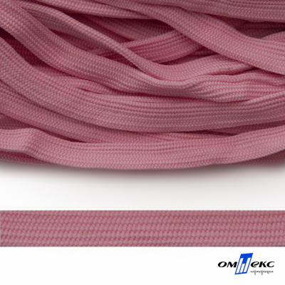 Шнур плетеный (плоский) d-12 мм, (уп.90+/-1м), 100% полиэстер, цв.256 - розовый - купить в Магадане. Цена: 8.62 руб.