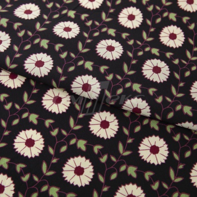 Плательная ткань "Фламенко" 10.1, 80 гр/м2, шир.150 см, принт растительный - купить в Магадане. Цена 241.49 руб.