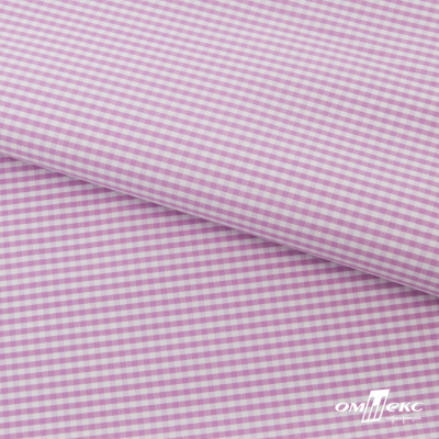 Ткань сорочечная Клетка Виши, 115 г/м2, 58% пэ,42% хл, шир.150 см, цв.1-розовый, (арт.111) - купить в Магадане. Цена 306.69 руб.