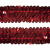 Тесьма с пайетками 3, шир. 30 мм/уп. 25+/-1 м, цвет красный - купить в Магадане. Цена: 1 087.39 руб.
