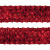 Тесьма с пайетками 3, шир. 35 мм/уп. 25+/-1 м, цвет красный - купить в Магадане. Цена: 1 308.30 руб.