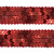 Тесьма с пайетками 3, шир. 20 мм/уп. 25+/-1 м, цвет красный - купить в Магадане. Цена: 778.19 руб.