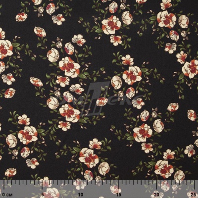 Плательная ткань "Фламенко" 3.1, 80 гр/м2, шир.150 см, принт растительный - купить в Магадане. Цена 239.03 руб.