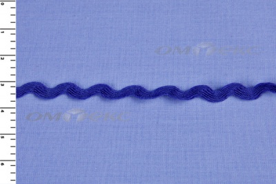 Тесьма плетеная "Вьюнчик"/синий - купить в Магадане. Цена: 40.72 руб.