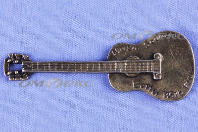 Декоративный элемент для творчества из металла "Гитара"  - купить в Магадане. Цена: 19.99 руб.