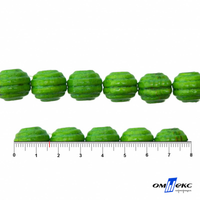 0309-Бусины деревянные "ОмТекс", 16 мм, упак.50+/-3шт, цв.019-зеленый - купить в Магадане. Цена: 62.22 руб.