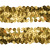 Тесьма с пайетками D16, шир. 30 мм/уп. 25+/-1 м, цвет золото - купить в Магадане. Цена: 1 087.39 руб.