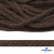 Шнур плетеный d-6 мм, 70% хлопок 30% полиэстер, уп.90+/-1 м, цв.1073-т.коричневый - купить в Магадане. Цена: 594 руб.