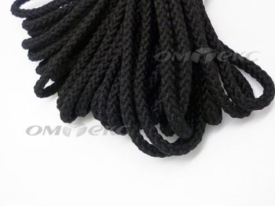 Шнур В-035 4 мм круп.плетение 100 м черный - купить в Магадане. Цена: 156.40 руб.