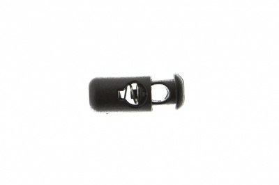 8108 Фиксатор пластиковый "Бочонок", 20х8 мм, цвет чёрный - купить в Магадане. Цена: 1.29 руб.