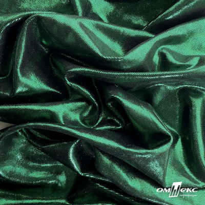 Трикотажное полотно голограмма, шир.140 см, #602 -чёрный/зелёный - купить в Магадане. Цена 385.88 руб.