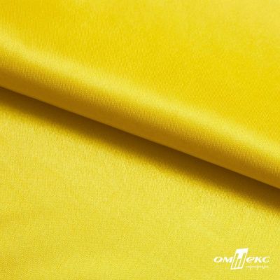 Поли креп-сатин 12-0643, 125 (+/-5) гр/м2, шир.150см, цвет жёлтый - купить в Магадане. Цена 155.57 руб.