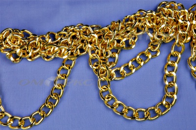 Цепь металл декоративная №11 (17*13) золото (10+/-1 м)  - купить в Магадане. Цена: 1 341.87 руб.