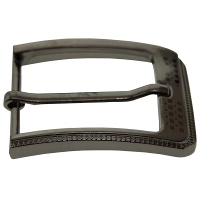 Пряжка металлическая для мужского ремня SC035#8 (шир.ремня 40 мм), цв.-тем.никель - купить в Магадане. Цена: 43.93 руб.