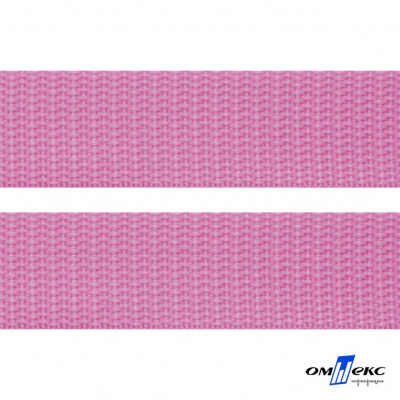 Розовый- цв.513-Текстильная лента-стропа 550 гр/м2 ,100% пэ шир.30 мм (боб.50+/-1 м) - купить в Магадане. Цена: 475.36 руб.