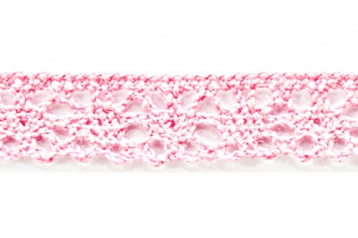 Тесьма кружевная 0621-1607, шир. 15 мм/уп. 20+/-1 м, цвет 096-розовый - купить в Магадане. Цена: 302.42 руб.