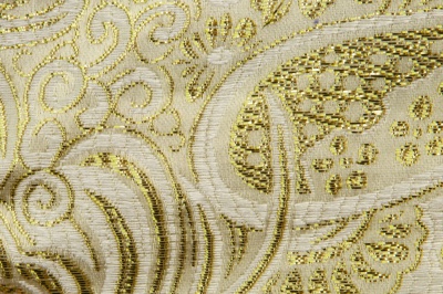 Ткань костюмная жаккард №5, 140 гр/м2, шир.150см, цвет золото - купить в Магадане. Цена 383.29 руб.