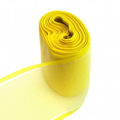 Лента капроновая, шир. 80 мм/уп. 25 м, цвет жёлтый - купить в Магадане. Цена: 19.77 руб.