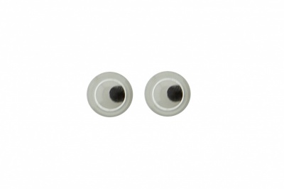 Глазки для игрушек, круглые, с бегающими зрачками, 3 мм/упак.100+/-5 шт, цв. -черно-белые - купить в Магадане. Цена: 25.40 руб.