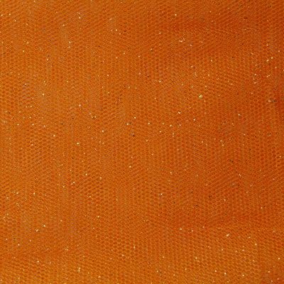 Сетка Глиттер, 24 г/м2, шир.145 см., оранжевый - купить в Магадане. Цена 117.24 руб.