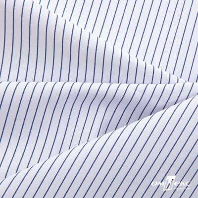 Ткань сорочечная Ронда, 115 г/м2, 58% пэ,42% хл, шир.150 см, цв.4-синяя, (арт.114) - купить в Магадане. Цена 306.69 руб.
