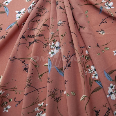 Плательная ткань "Фламенко" 2.1, 80 гр/м2, шир.150 см, принт растительный - купить в Магадане. Цена 311.05 руб.