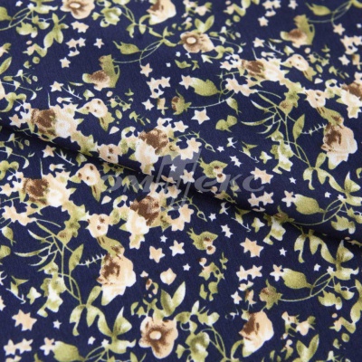 Плательная ткань "Фламенко" 1.1, 80 гр/м2, шир.150 см, принт растительный - купить в Магадане. Цена 243.96 руб.