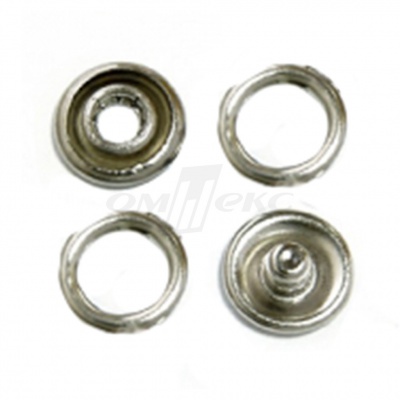 Кнопки рубашечные 10,5 мм никель New Star (кольцо) - купить в Магадане. Цена: 5.80 руб.
