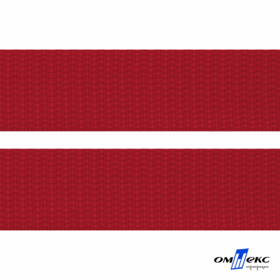 Красный- цв.171 -Текстильная лента-стропа 550 гр/м2 ,100% пэ шир.20 мм (боб.50+/-1 м) - купить в Магадане. Цена: 318.85 руб.