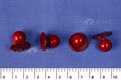 Пуговица поварская "Пукля", 10 мм, цвет красный - купить в Магадане. Цена: 2.28 руб.