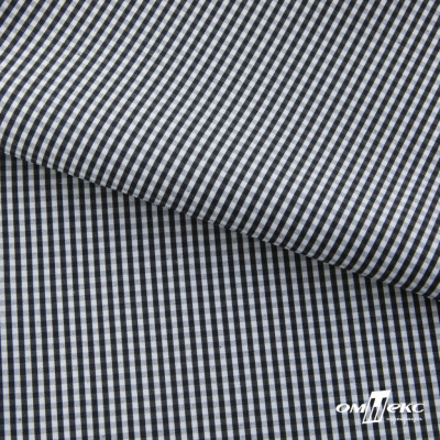 Ткань сорочечная Клетка Виши, 115 г/м2, 58% пэ,42% хл, шир.150 см, цв.6-черный, (арт.111) - купить в Магадане. Цена 306.69 руб.