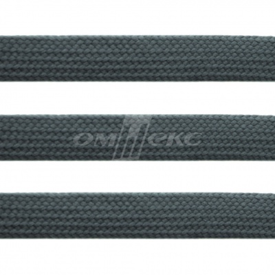 Шнур плетеный (плоский) d-12 мм, (уп.90+/-1м), 100% полиэстер, цв.272 - серый - купить в Магадане. Цена: 8.62 руб.