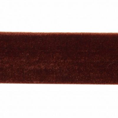 Лента бархатная нейлон, шир.25 мм, (упак. 45,7м), цв.120-шоколад - купить в Магадане. Цена: 981.09 руб.