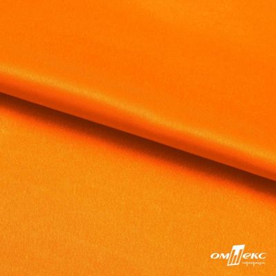 Поли креп-сатин 15-1263, 125 (+/-5) гр/м2, шир.150см, цвет оранжевый - купить в Магадане. Цена 155.57 руб.