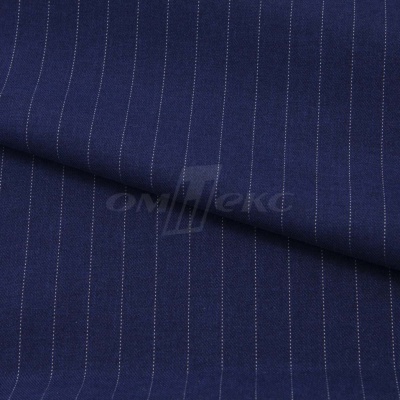 Костюмная ткань "Жаклин", 188 гр/м2, шир. 150 см, цвет тёмно-синий - купить в Магадане. Цена 430.84 руб.