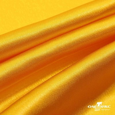 Поли креп-сатин 13-0859, 125 (+/-5) гр/м2, шир.150см, цвет жёлтый - купить в Магадане. Цена 155.57 руб.