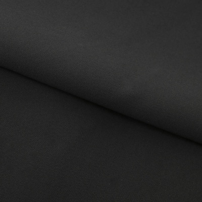Костюмная ткань "Элис", 220 гр/м2, шир.150 см, цвет чёрный - купить в Магадане. Цена 308 руб.
