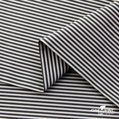 Ткань сорочечная Полоска Кенди, 115 г/м2, 58% пэ,42% хл, шир.150 см, цв.6-черный, (арт.110) - купить в Магадане. Цена 306.69 руб.