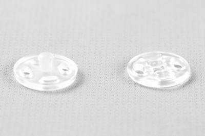 Кнопки пришивные пластиковые 11,5 мм, блистер 24шт, цв.-прозрачные - купить в Магадане. Цена: 59.44 руб.