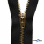 Молнии джинсовые металл т-5, 18 см латунь (YG), цв.-чёрный (580) - купить в Магадане. Цена: 23.20 руб.