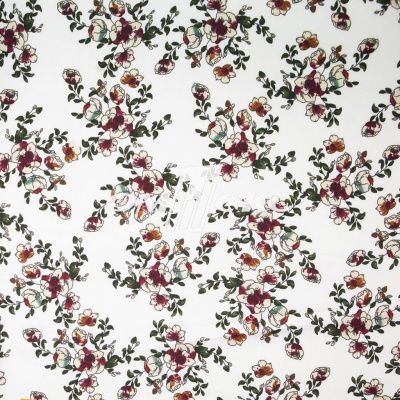 Плательная ткань "Фламенко" 23.1, 80 гр/м2, шир.150 см, принт растительный - купить в Магадане. Цена 264.56 руб.